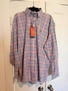 Southern Marsh Mardi Gras 2026 Multi Plaid Button-Down Shirt